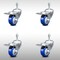 Service Caster 3 Inch SS Blue Polyurethane 3/8 Inch Threaded Stem Caster Set Total Lock Brake SCC-SSTSTTL20S314-PPUB-BLUE-381615-4 - alternate 1